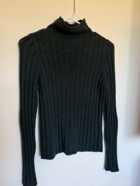Madewell wool donegal sweater forest green power
